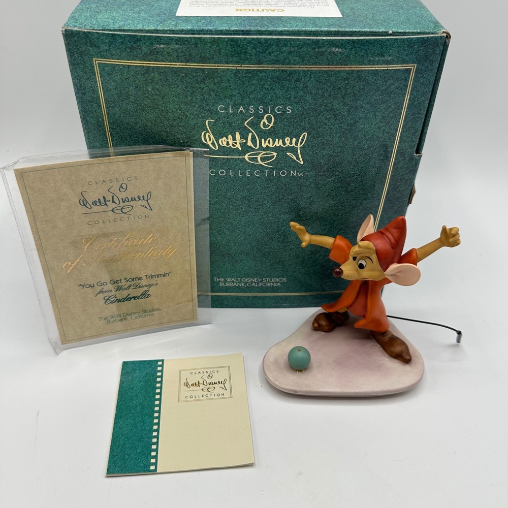 WDCC Disney Cinderella Jaq You Go Get Some Trimming Figurine with Box & COA